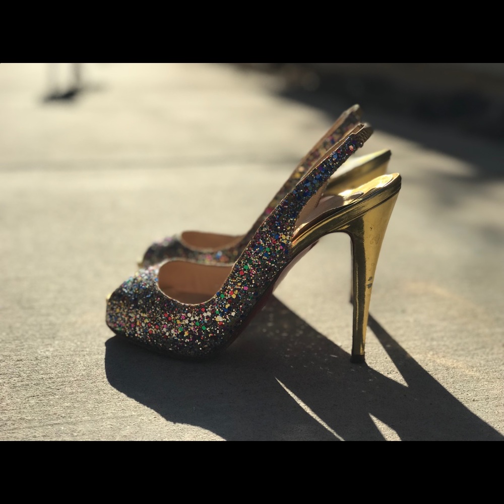 Christian Louboutin Size 35.5 Confetti Heels - Picture 3 of 7